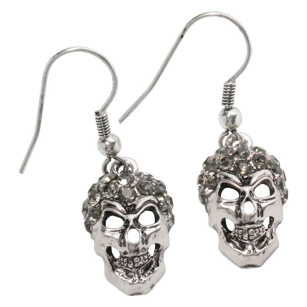 

Skull drop dangle earrings women girls biker bling gothic jewelry gifts EC07