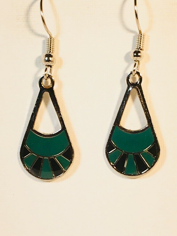 

Small Dangle Earrings Stefano Vintage new Cloisonne Chrome Plated Factory Prices