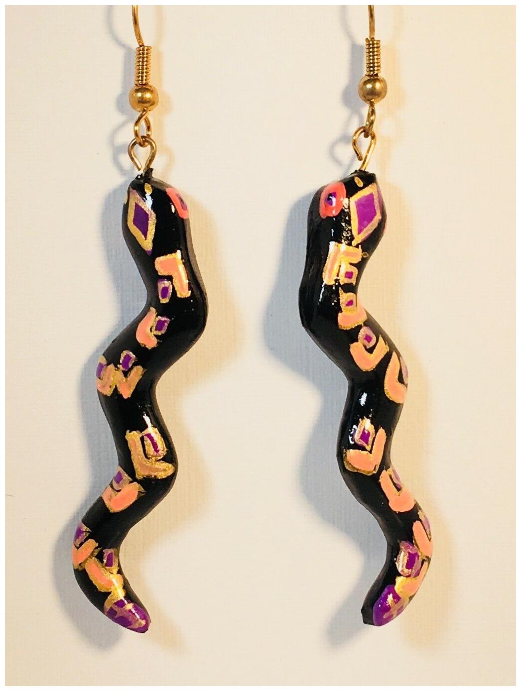 

SNAKE Dangle Earrings Stefano Artisan Handmade Bali Factory Prices new rare