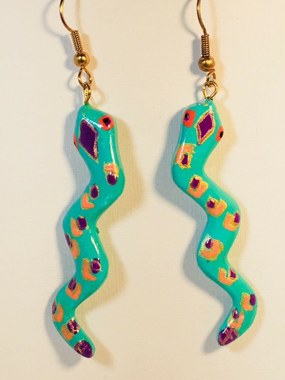 

SNAKE Dangle Earrings Stefano Artisan Handmade Bali Factory Prices new rare