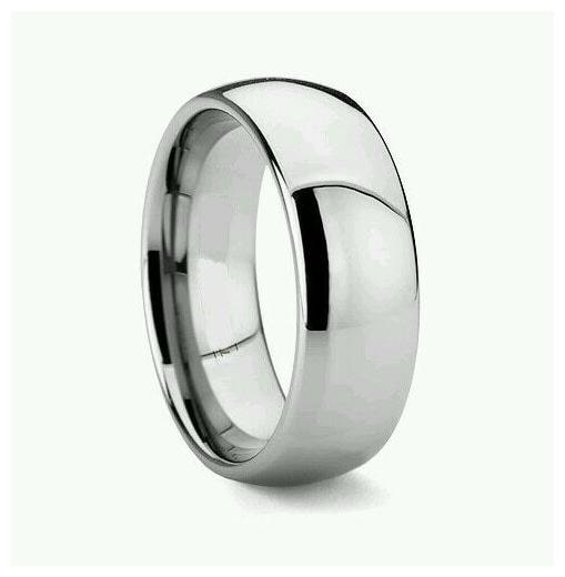

Solid Titanium Traditional Wedding Ring - 8 mm Band - Sizes 5-11 - Unisex