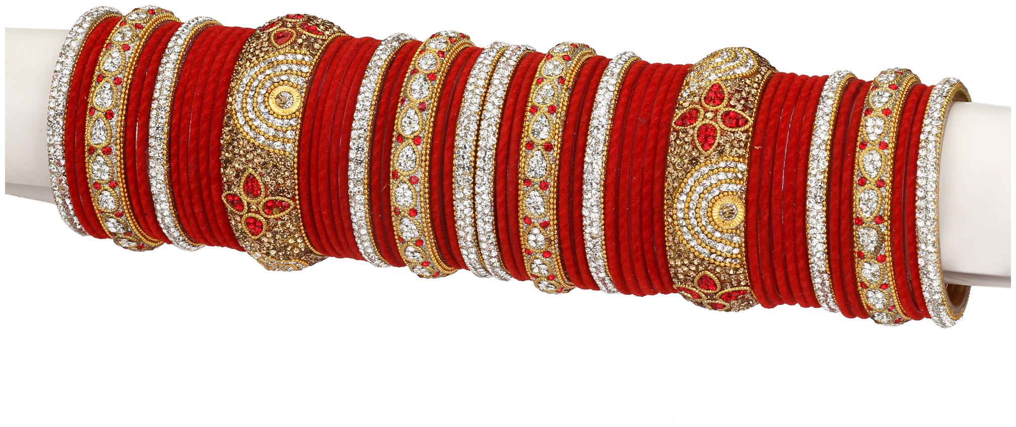 

Somil Bridal Chuda Bangle Kada Set Decorative Designer For Marriage And Party Dn 24