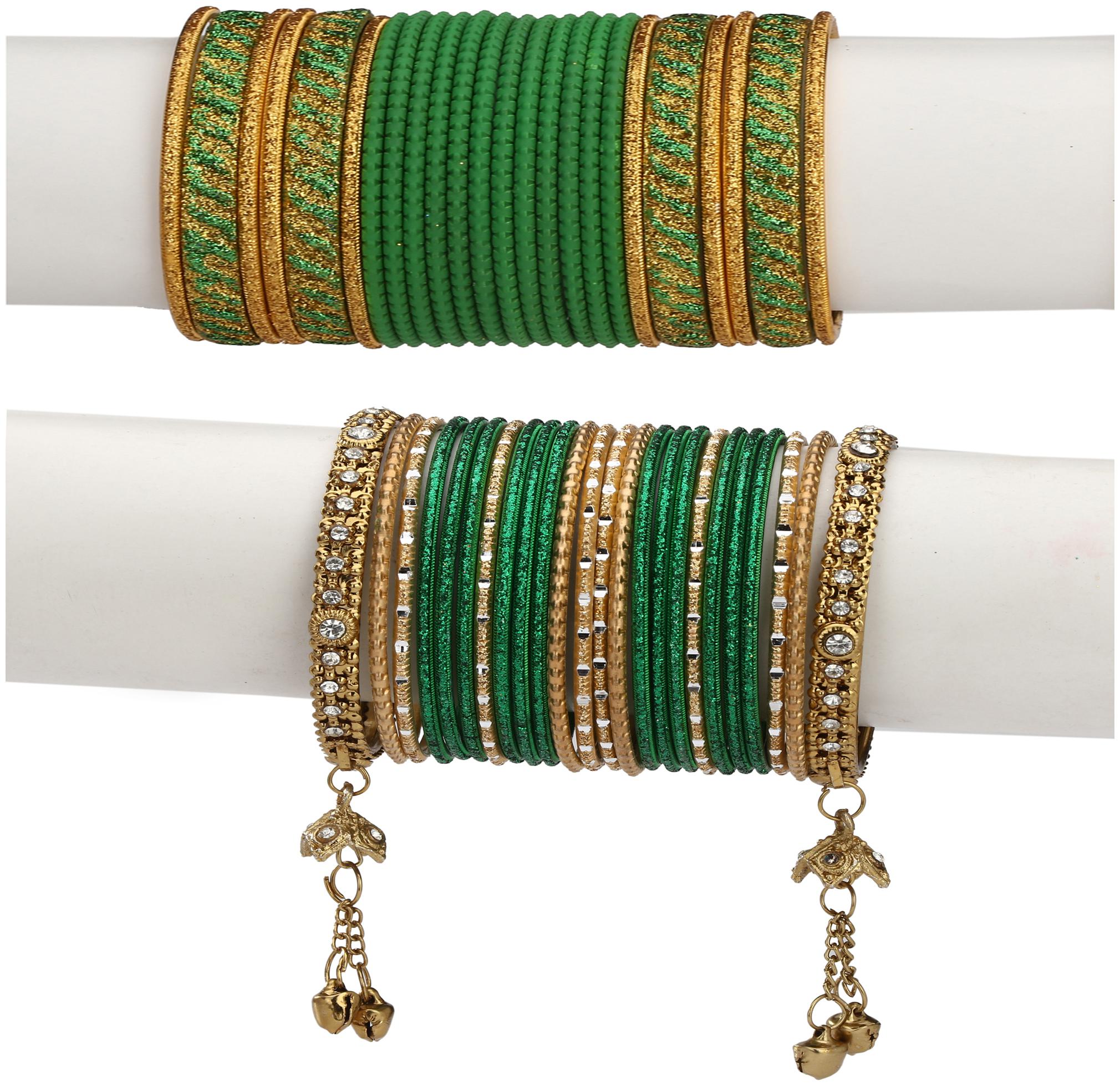 

Somil Colorful Combo Of 2 Metal Bangle Set For Party And Daily Use 24 Bangle Each Color