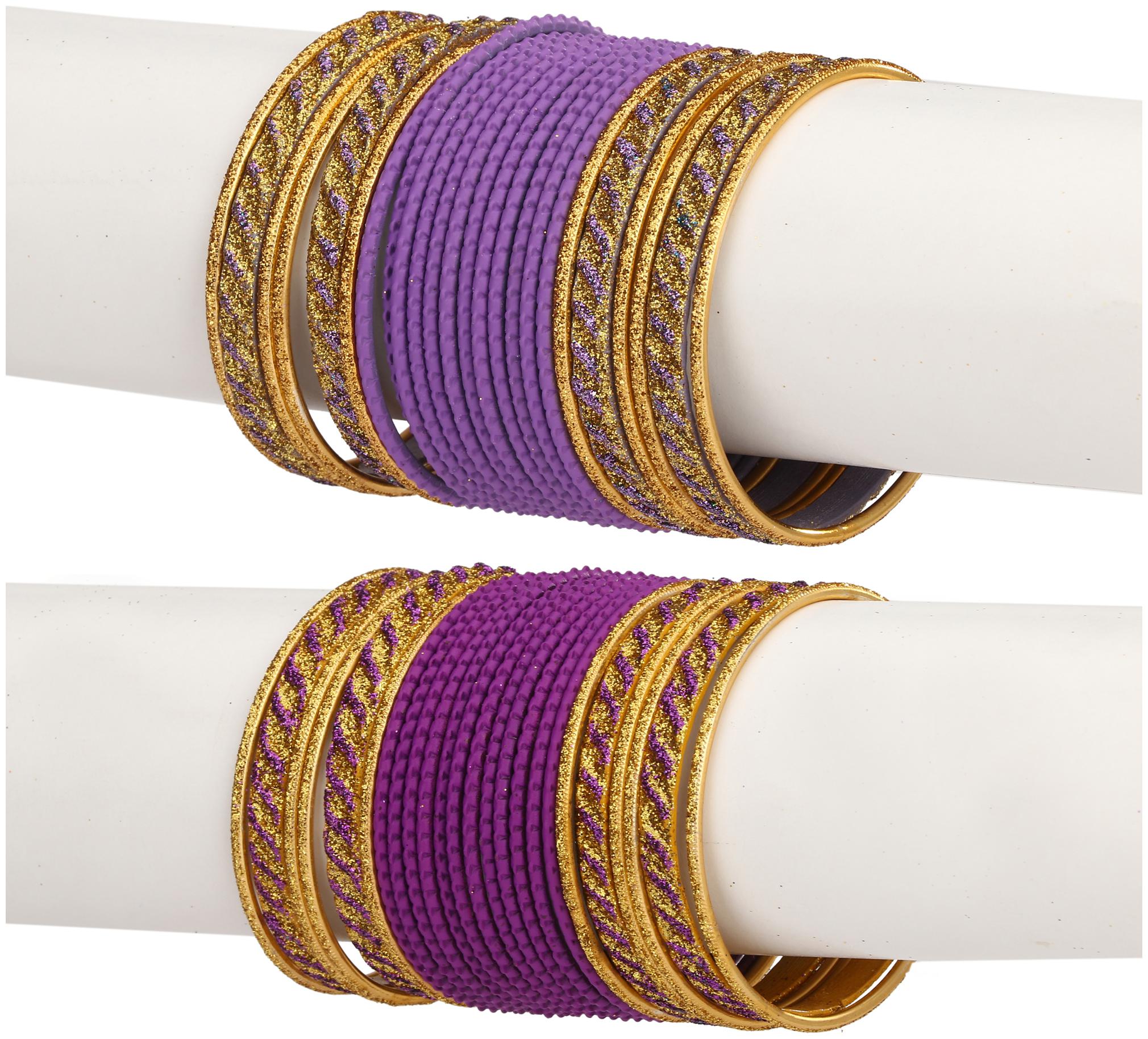

Somil Colorful Combo Of 2 Metal Bangle Set For Party And Daily Use 24 Bangle Each Color