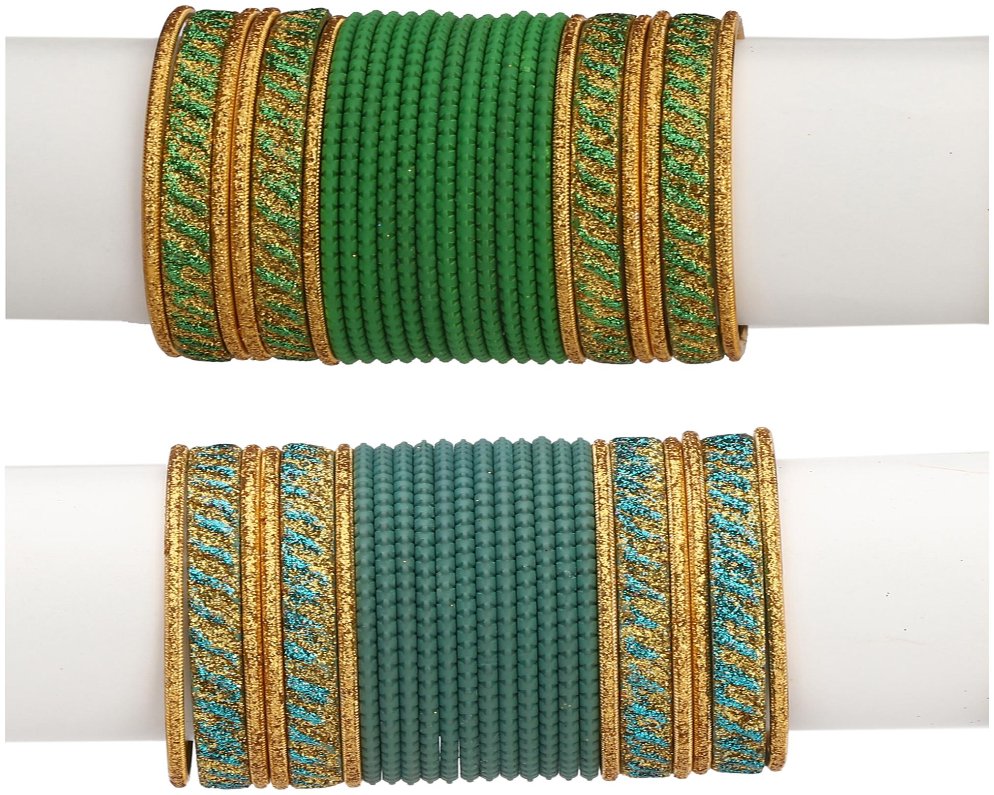 

Somil Colorful Combo Of 2 Metal Bangle Set For Party And Daily Use 24 Bangle Each Color