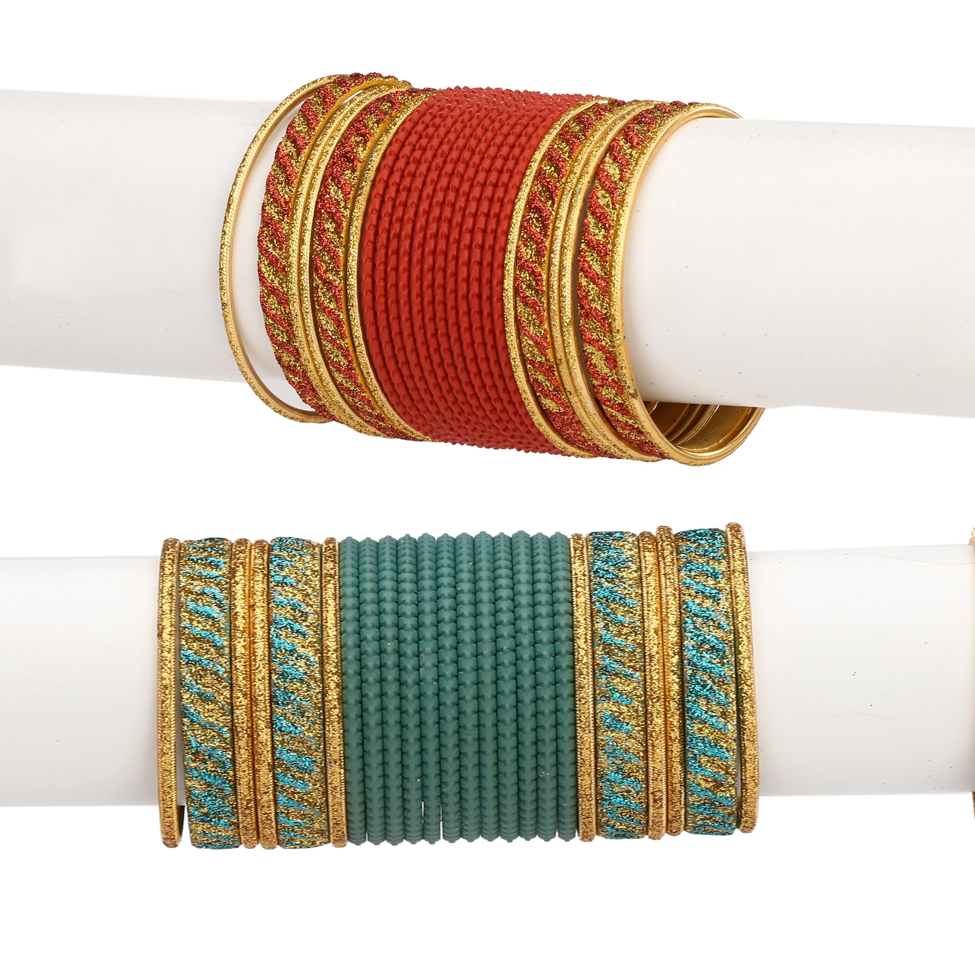 

Somil Colorful Combo Of 2 Metal Bangle Set For Party And Daily Use 24 Bangle Each Color