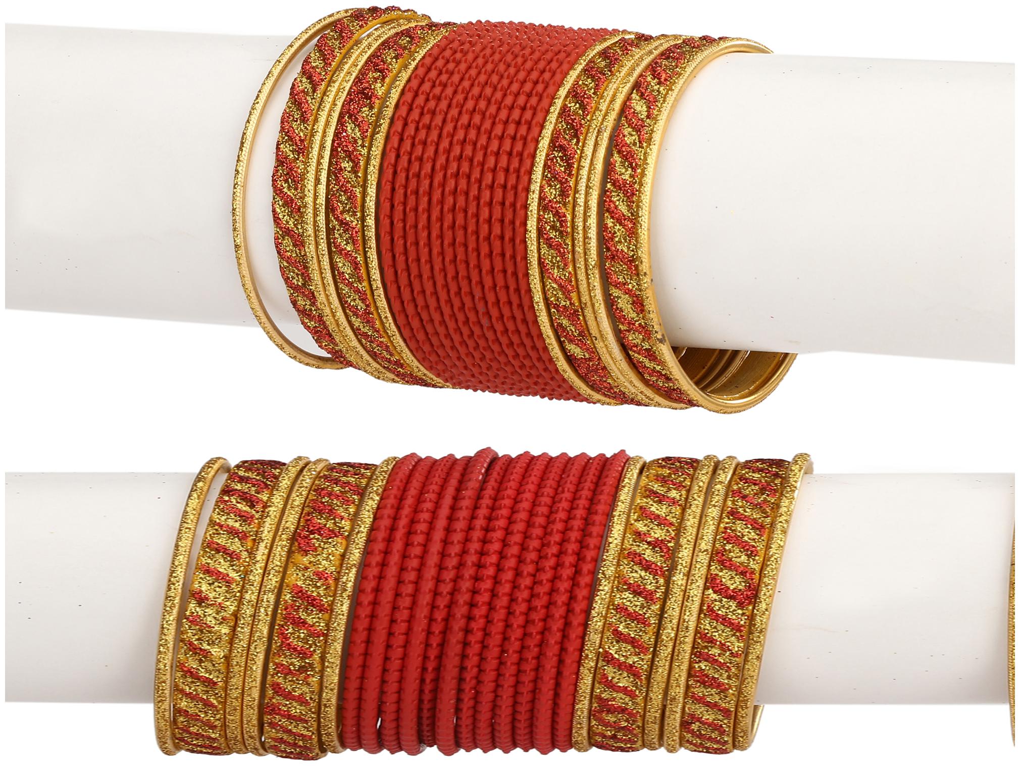 

Somil Colorful Combo Of 2 Metal Bangle Set For Party And Daily Use 24 Bangle Each Color