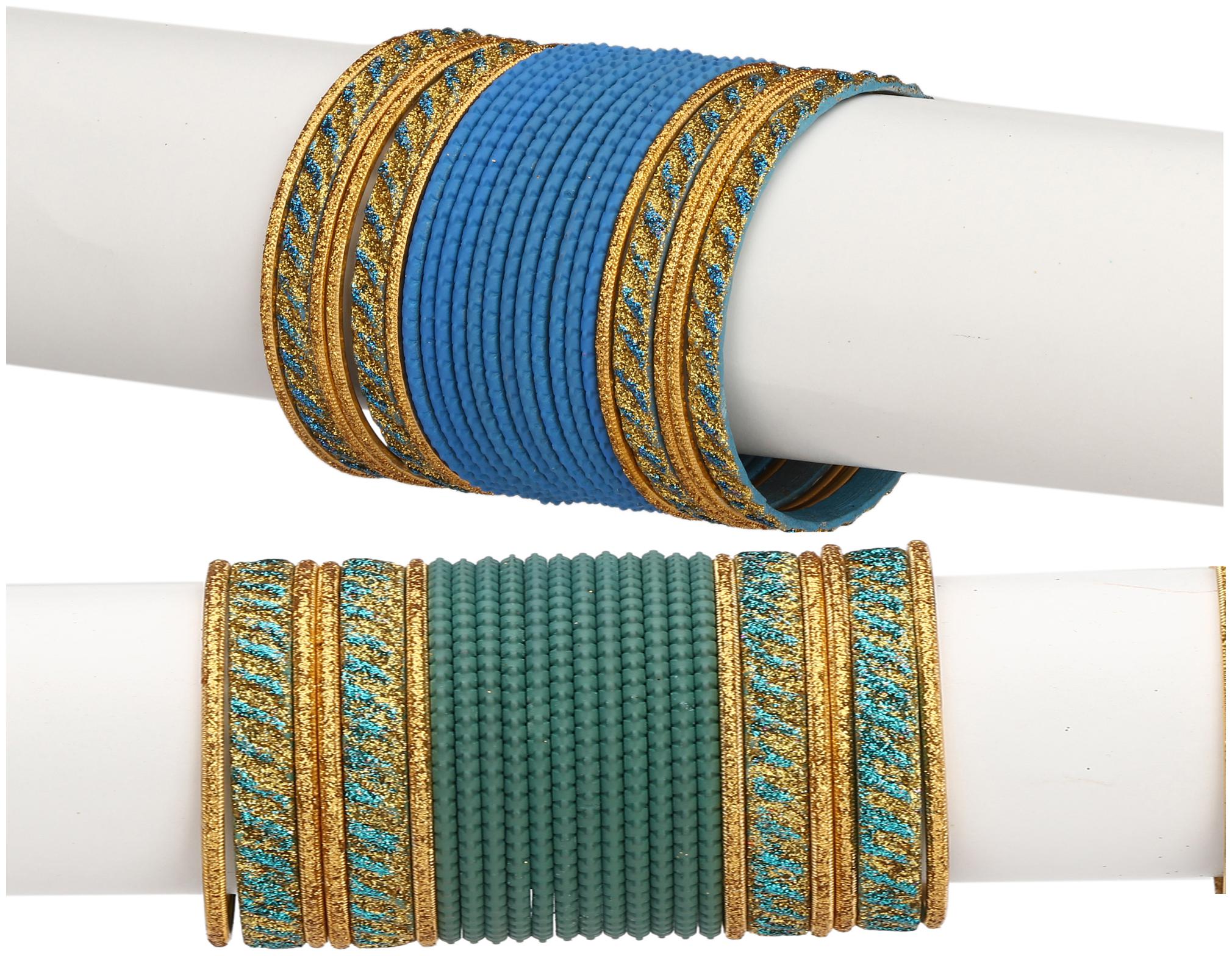 

Somil Colorful Combo Of 2 Metal Bangle Set For Party And Daily Use 24 Bangle Each Color