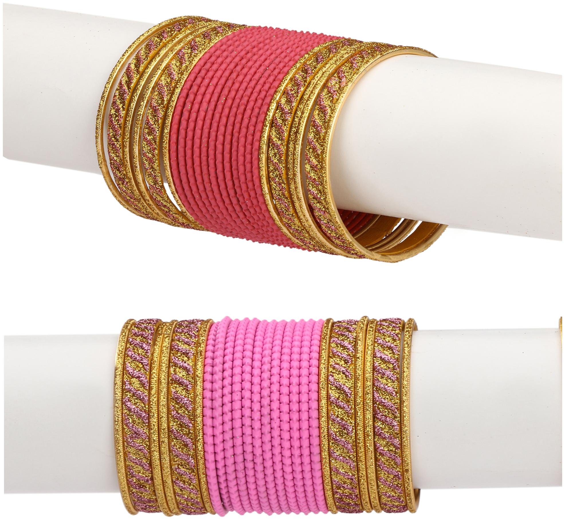 

Somil Colorful Combo Of 2 Metal Bangle Set For Party And Daily Use 24 Bangle Each Color