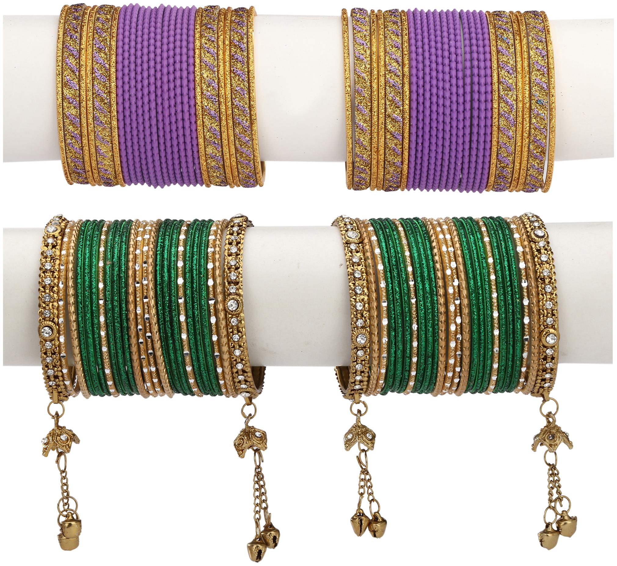 

Somil Designer Two Metal Bangle For Party Function Daily Uses