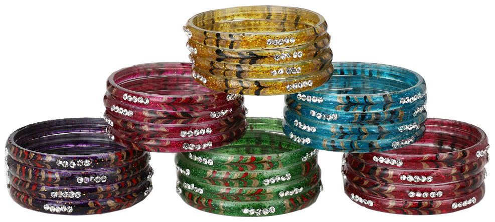 

Somil Designer Matching Color Fashionable Bangle Set Combo Hand Decorative Set Of 24