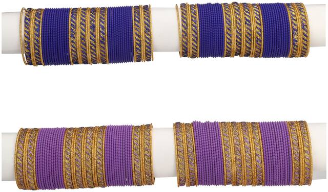 Somil Designer Two Color Metal Bangle Set