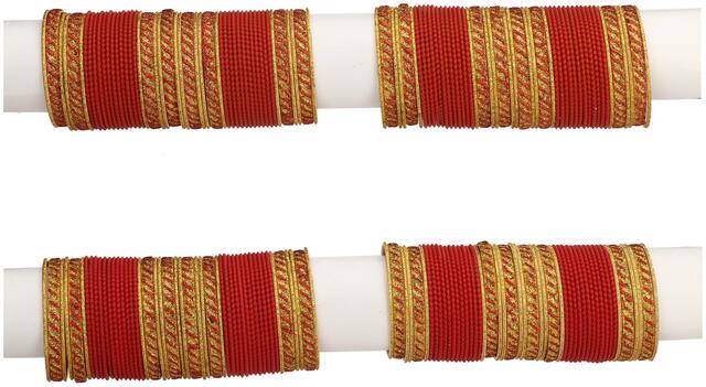 Somil Designer Two Color Metal Bangle Set