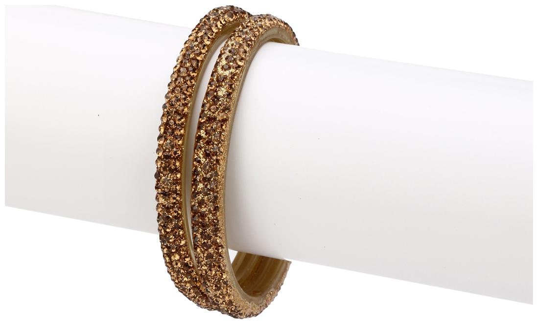 

Somil Exclusive Wedding Collection Kada Designer Ornamented Red Golden (Size 2 2)