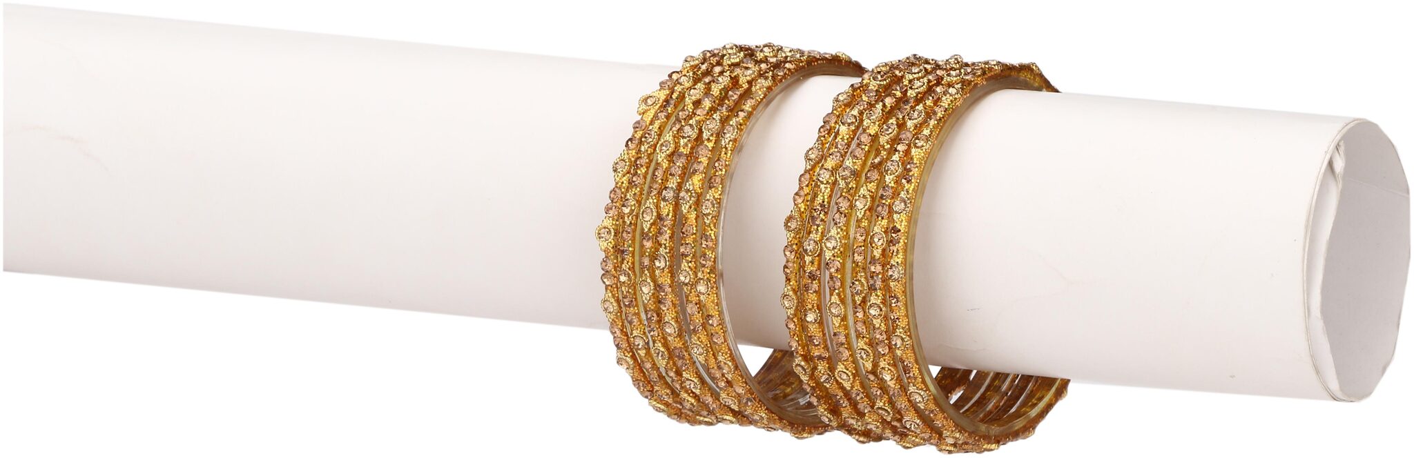 

Somil Party Glass Bangle Kada Set Ornamented With Colorful Beads For Stylish Attractive Look