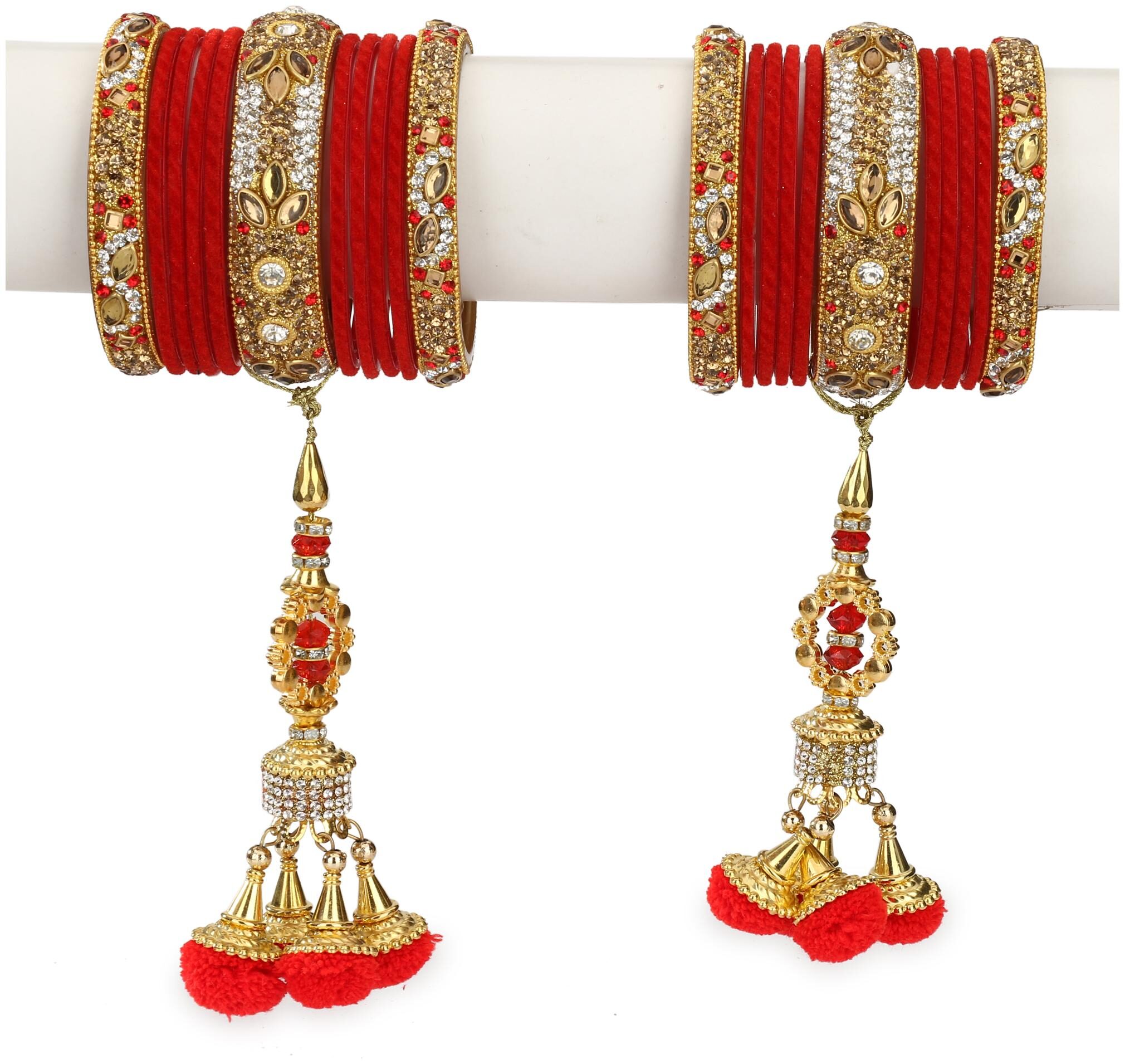 

Somil Traditional Party Bangle Set With Latkan Party Bridal Collaction NE22