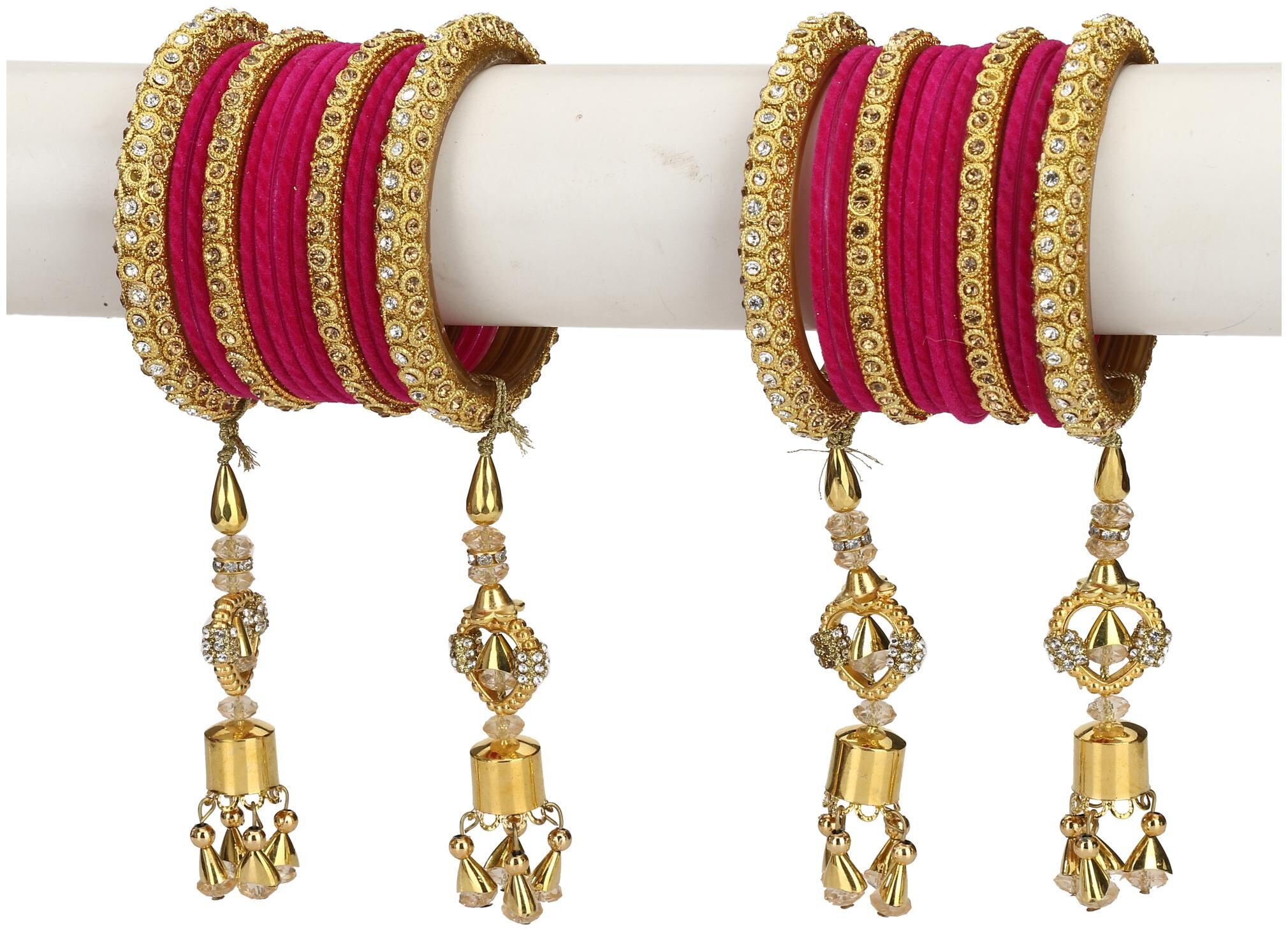 

Somil Traditional Party Bangle Set With Latkan Party Bridal Collaction NE43