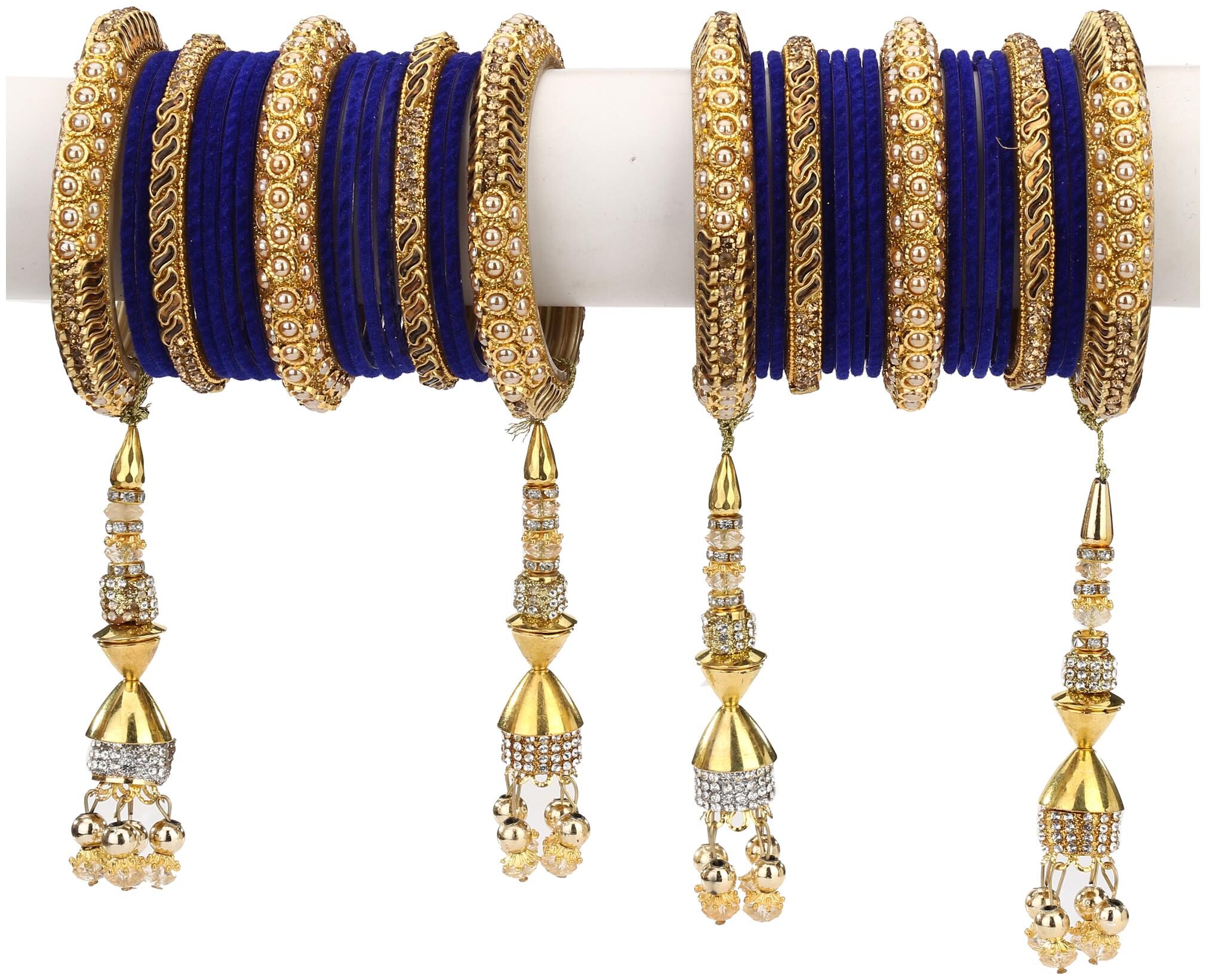 

Somil Traditional Party Bangle Set With Latkan Party Bridal Collaction NE66