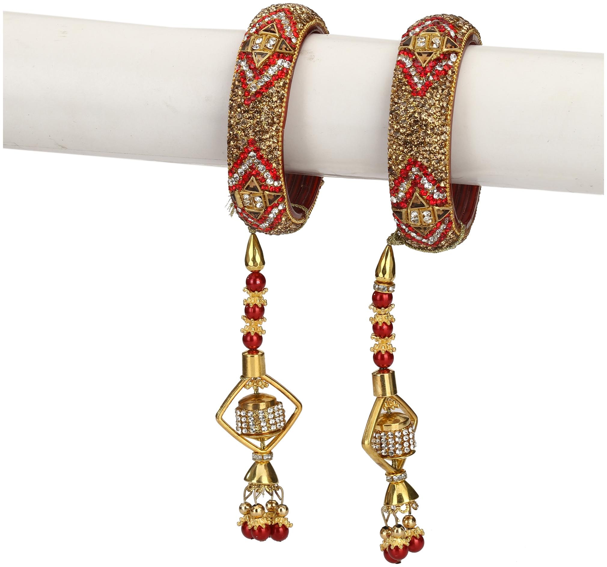 

Somil Traditional Party Bangle Set With Latkan Party Bridal Collaction NE36