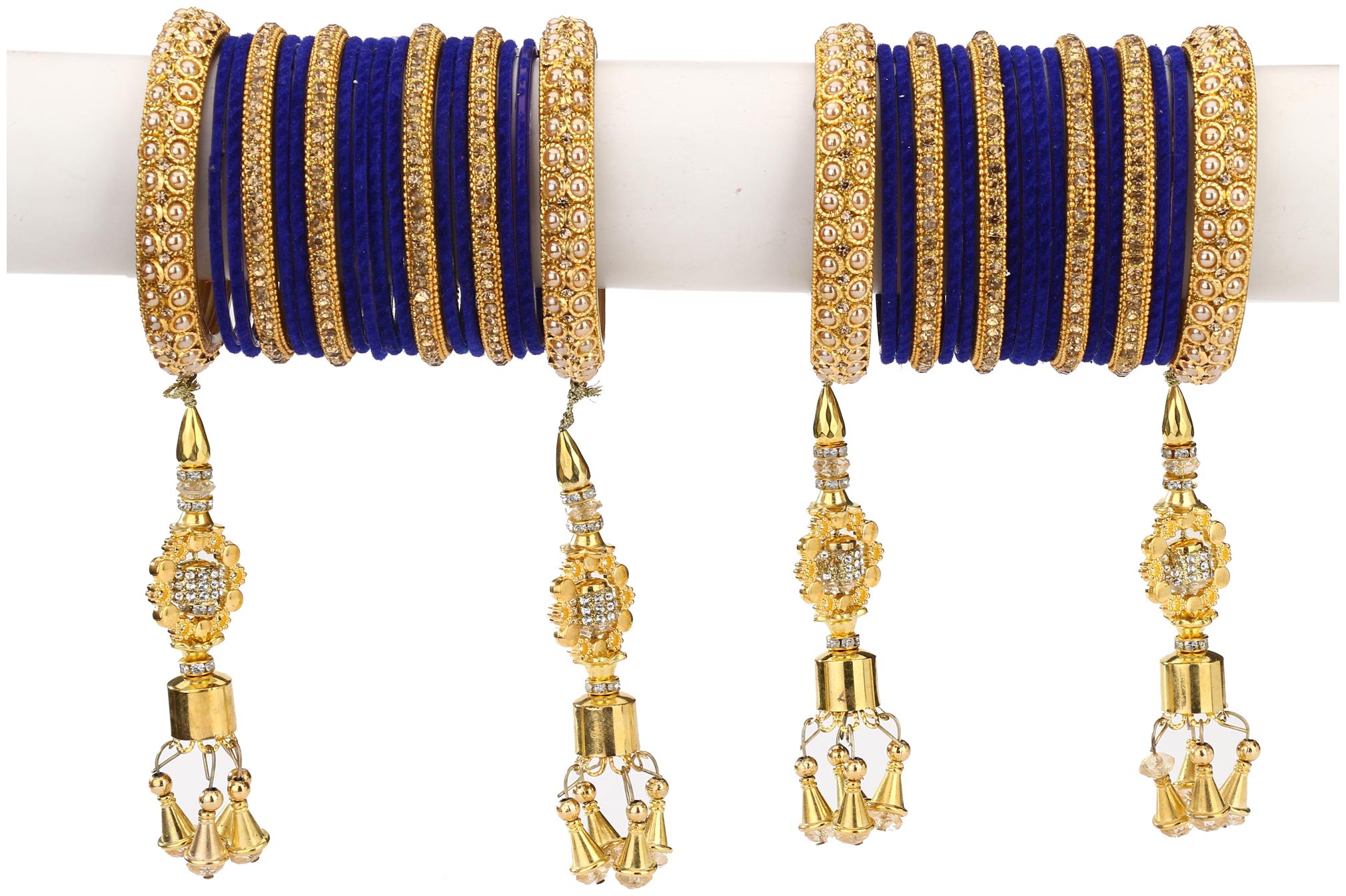 

Somil Traditional Party Bangle Set With Latkan Party Bridal Collaction NE59