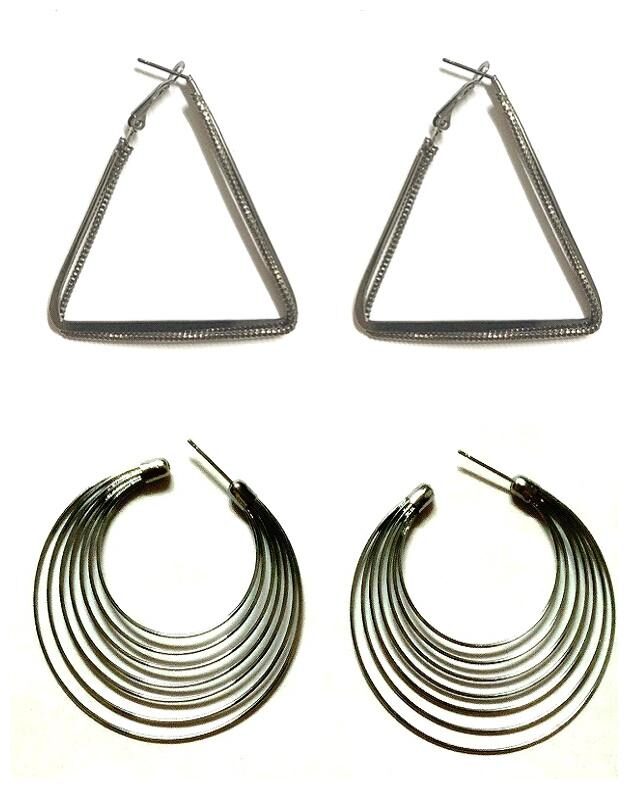 

SparkEve Combo Pack of Geometric Hoops
