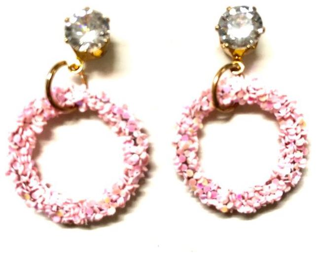

Sparkeve Glitter Loops With Round Zircon For Women