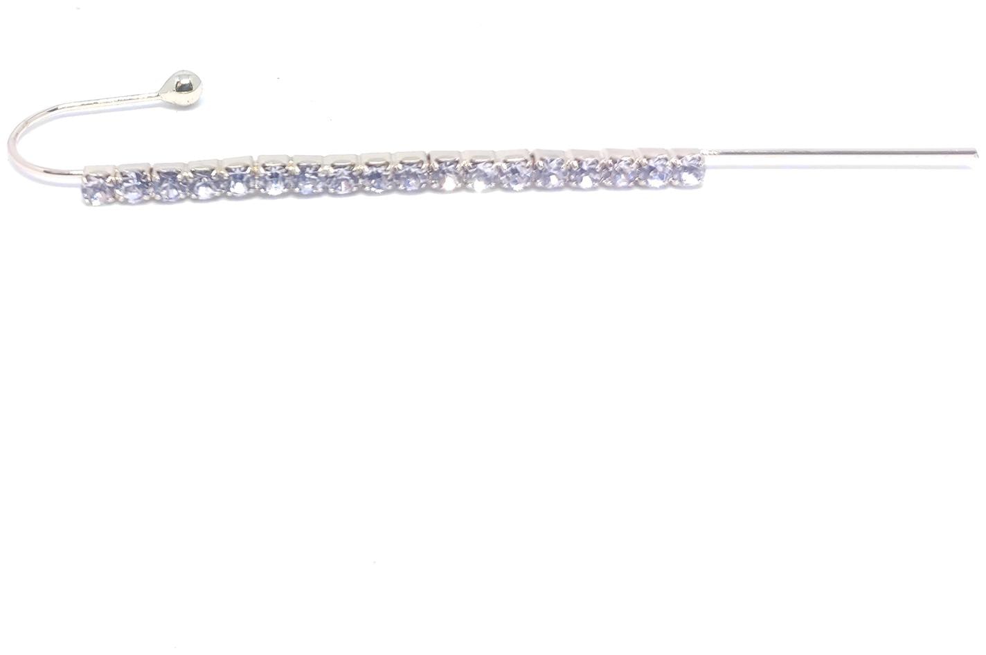 

Sparkling Dazzle Ear Wrap Crawler Hook Earrings Rhinestone String Cz Wrap Pin Hook Ear Cuff Ear Pin Earring Ear Climber Crawler Earrings Ear Wrap Hook Earring - Gold