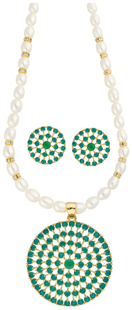 

sri jagdamba pearls Pendants Set For Women