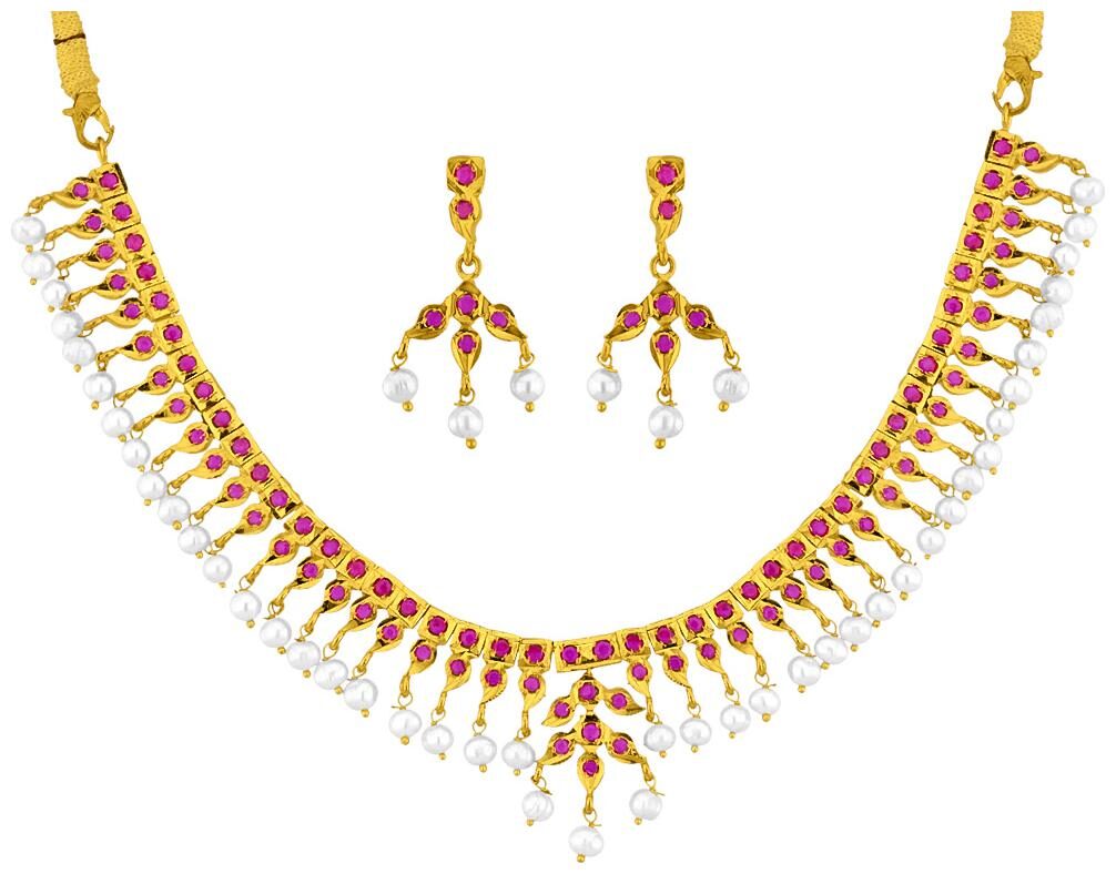 

Sri Jagdamba Pearlsadorable Necklace Set