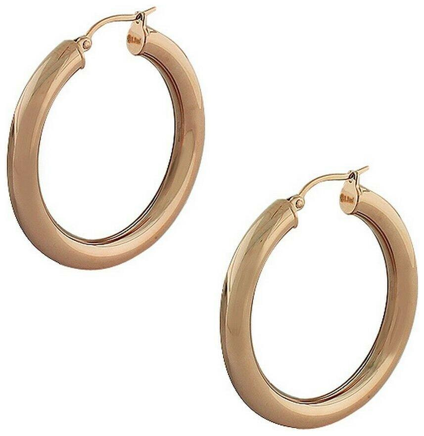 

Stainless Steel Rose Gold-Tone Classic Hoop Earrings 1 50