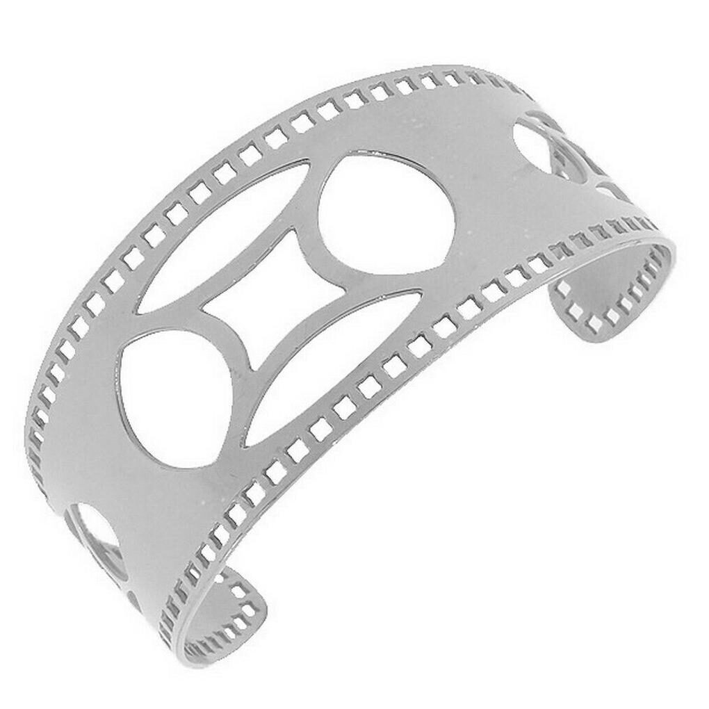 

Stainless Steel Silver Open End Womens Wide Cuff Bangle Bracelet