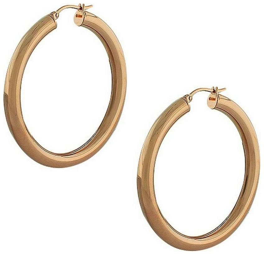 

Stainless Steel Rose Gold-Tone Classic Hoop Earrings 2 00