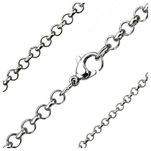

Stainless Steel Round Chain Link Necklace Width 2mm 3mm 4mm K198