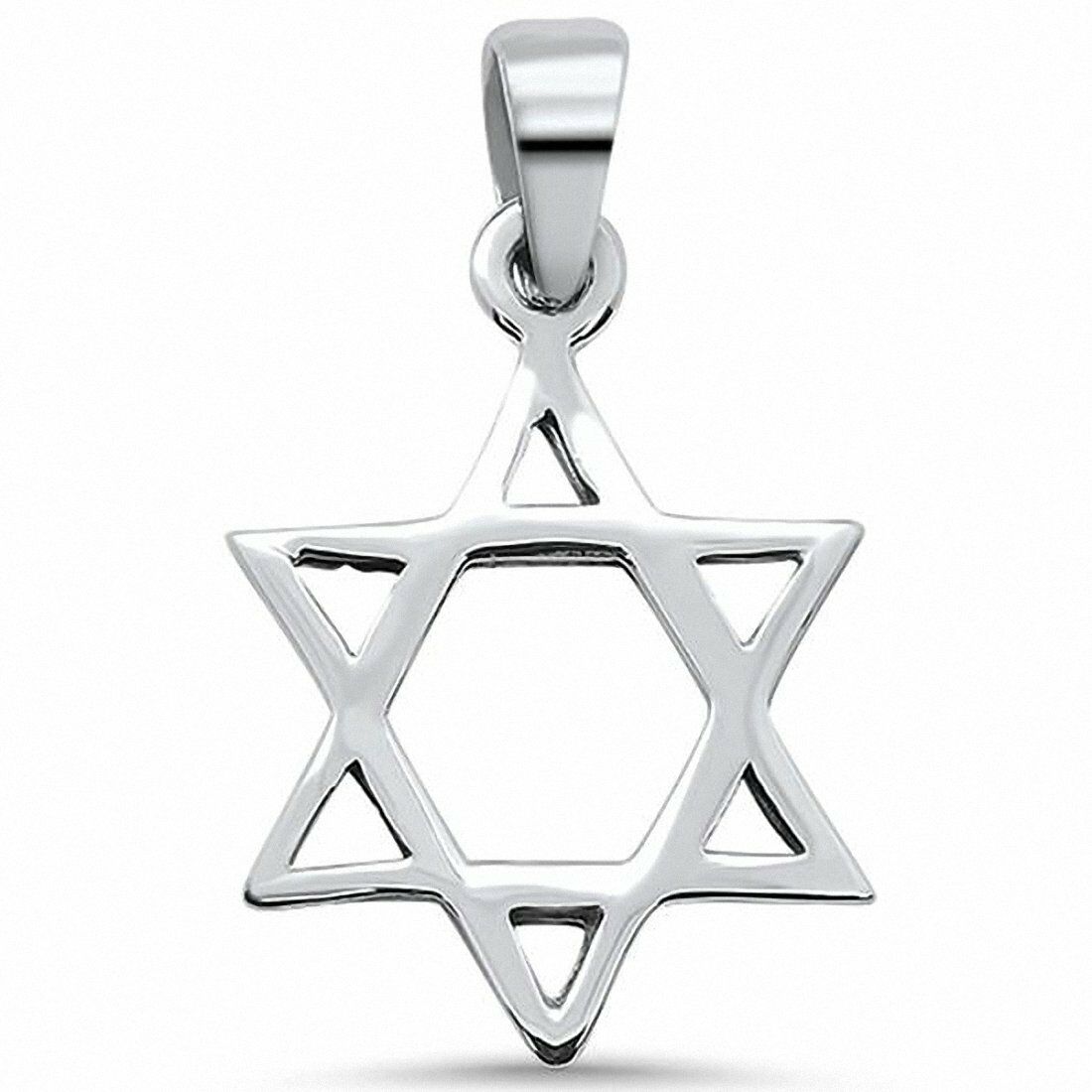 

Star of David Pendant Charm 925 Sterling Silver Choose Color