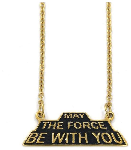 

Star Wars May The Force Be With You Shadow Series Necklace - Gold Han Cholo NEW