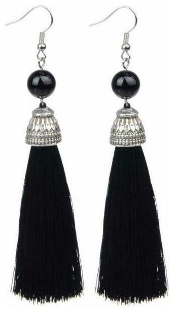 

Stone Tassel Earrings