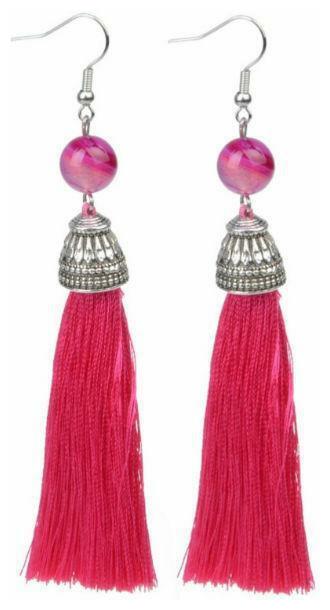 

Stone Tassel Earrings