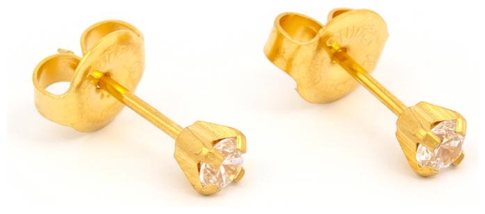 

Studex System75 Gold Plated Tiffany Setting With 3mm Cubic Zirconia Ear Stud