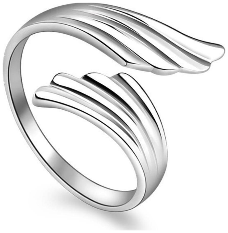 

Stylish Bird Feather Adjustable Ring For Women Girls