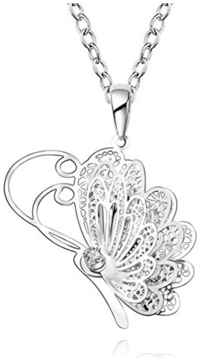 

Stylish Teens Anglic Silver Plated Long Butterfly Chain For Women Girls