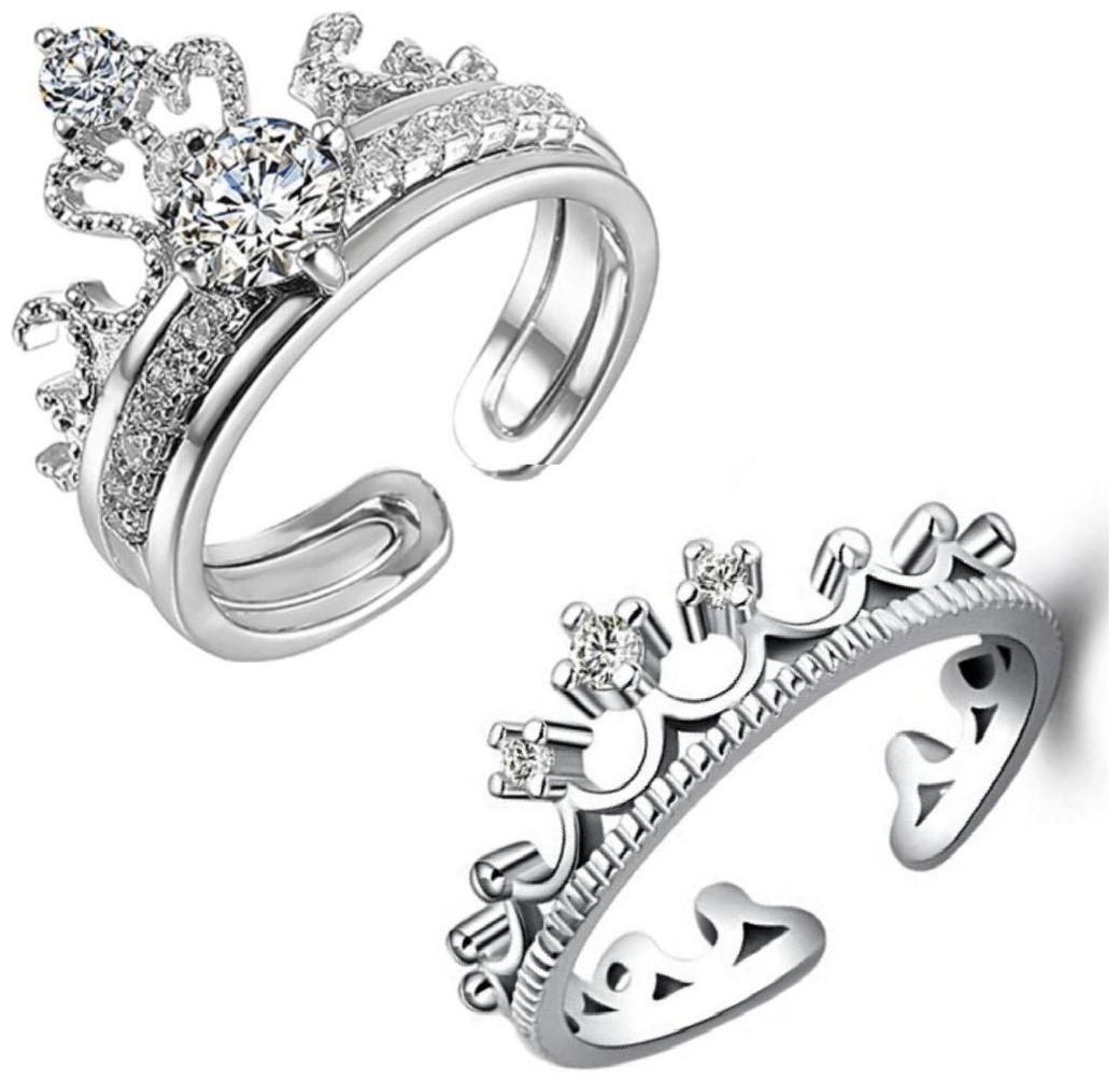

Stylish Teens Crown Design Combo Jewelry Set For Women Girls