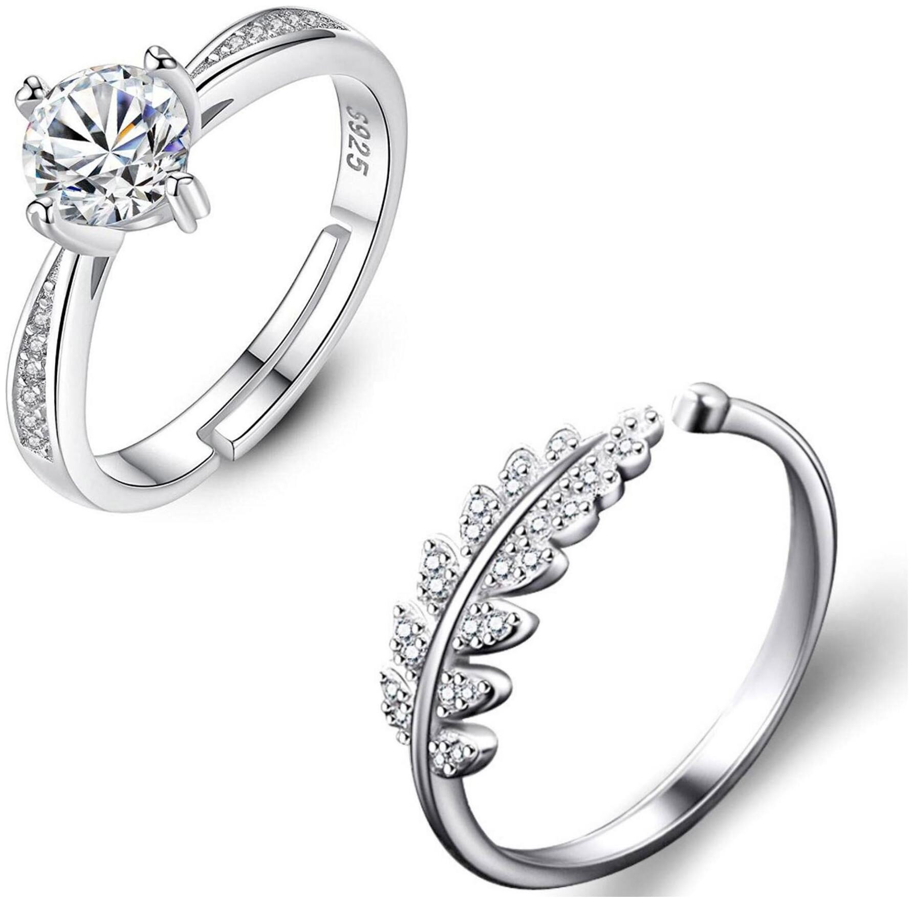 

Stylish Teens Beautiful Wedding Combos Zircon Rings For Women Girls