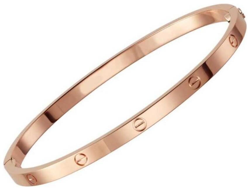 

STYLISH TEENS Stianless Steel Rosegold Plated love Bracelet For Women Girls