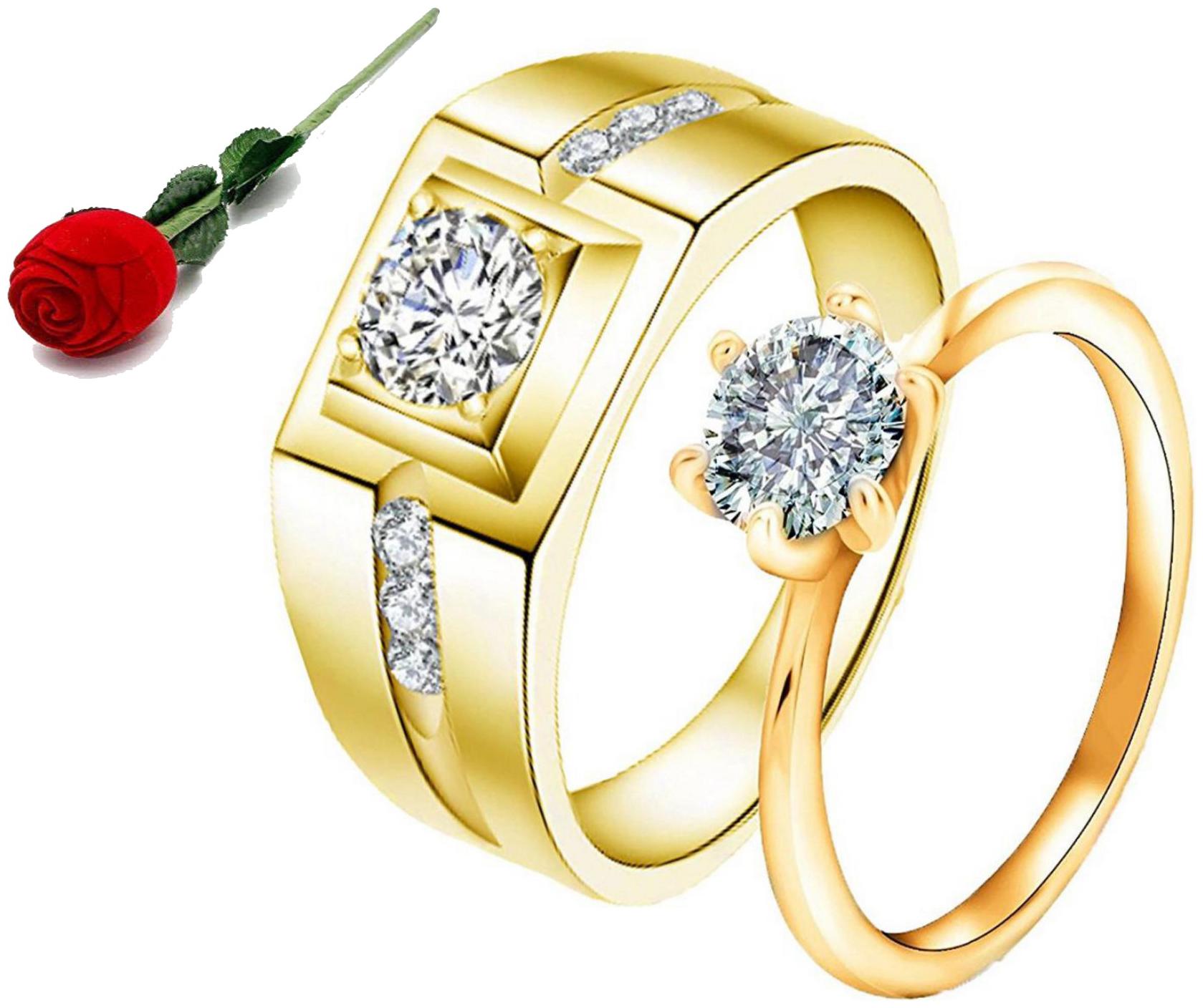 

STYLISH TEENS King Queen Love Forever Sterling Silver Swarovski Elements Adjustable Couple Rings