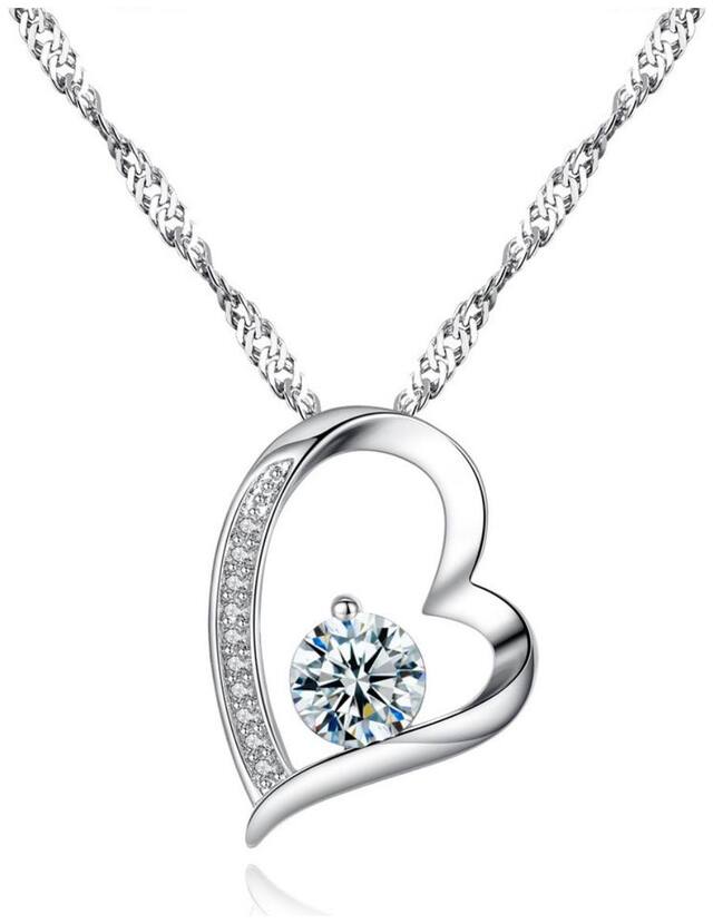 Stylish Teens Silver Pendant with Chain For Women