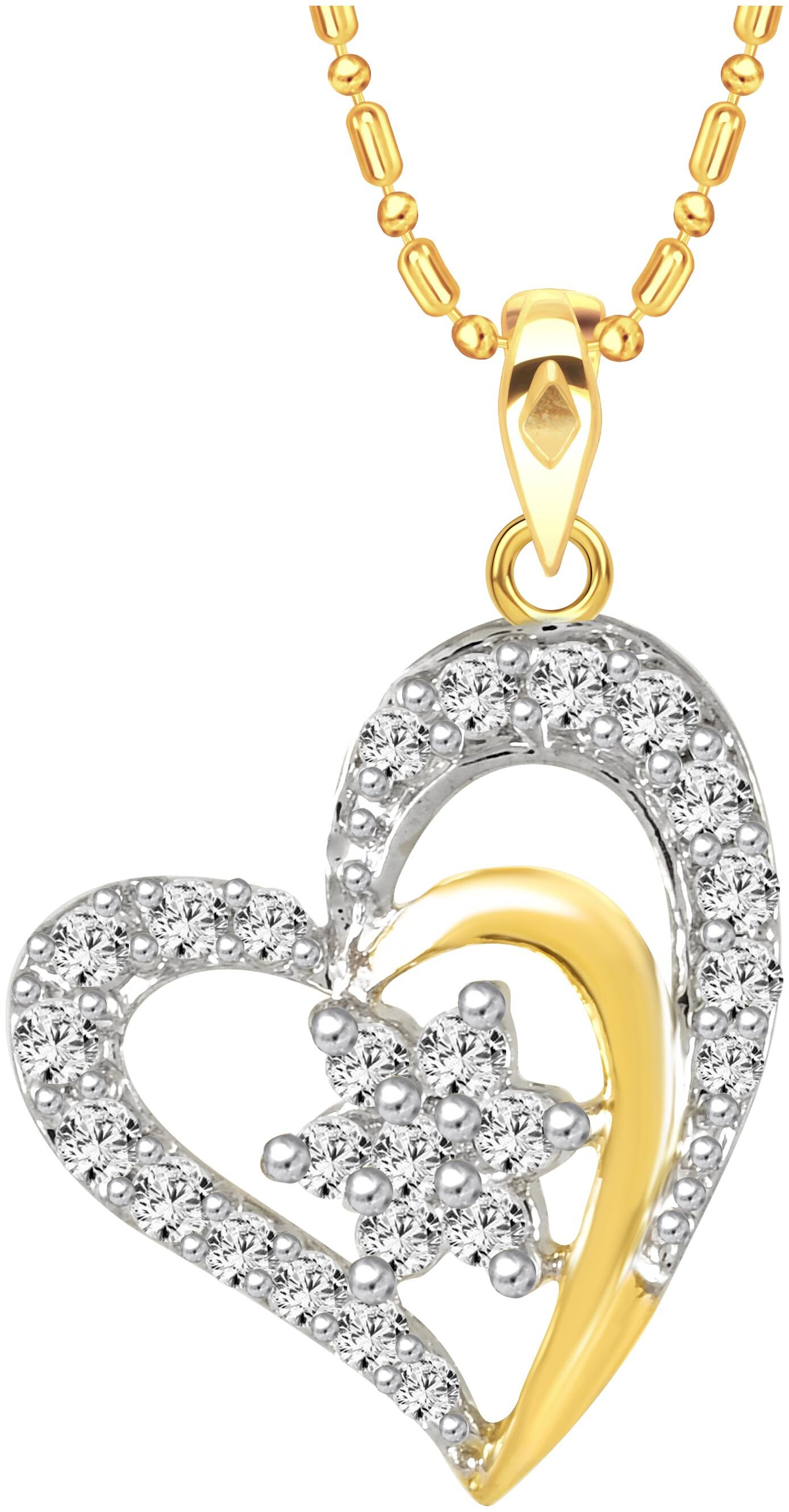 

Sukai Jewels Star Heart Gold Plated Pendant For Women and Girls