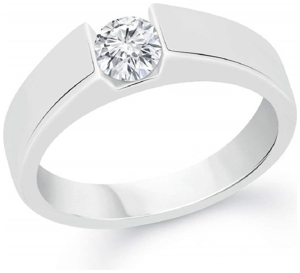 

Sukai Jewels Single Solitaire Gold Plated Alloy Brass Cubic Zirconai Finger Ring for Women Girls