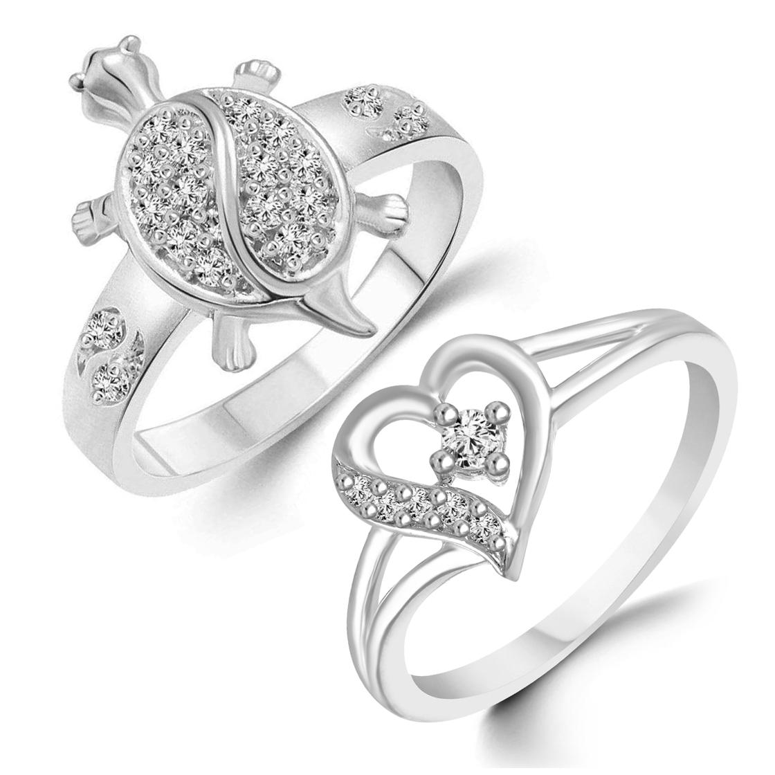 

Sukai Jewels Tortoise Solitaire Combo Ring for Women and Girls