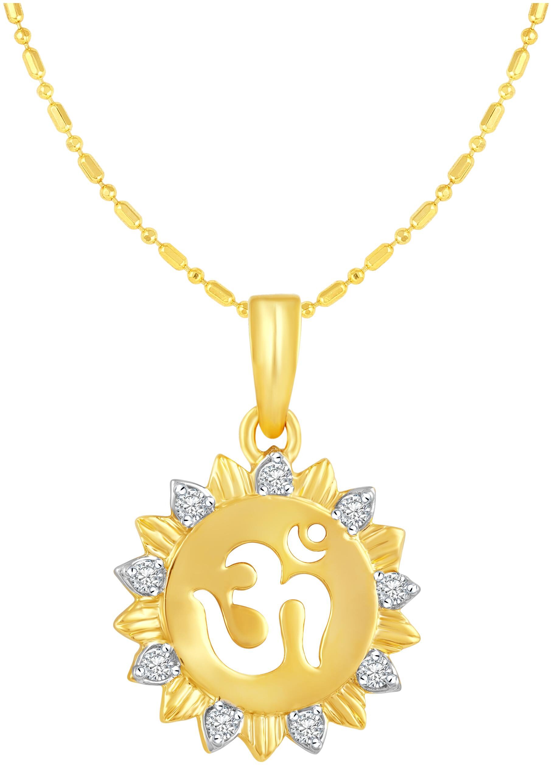 

Sukai Jewels OM Gold Plated God Pendant For Women and Men