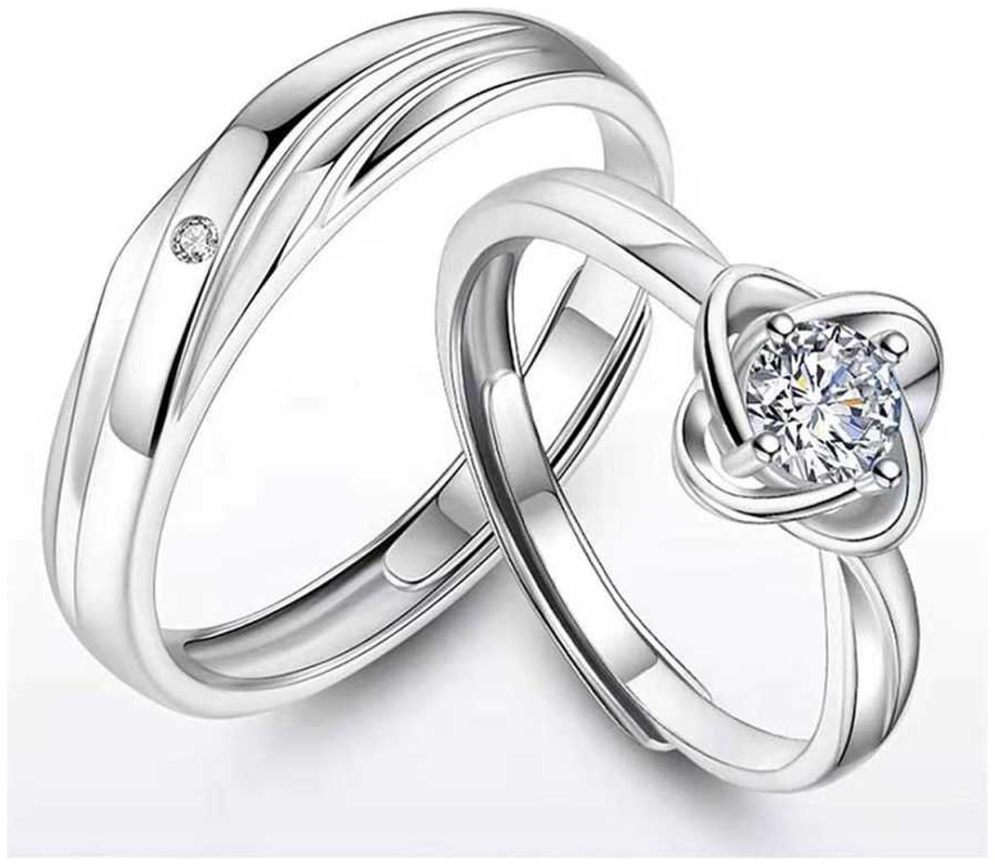 

Sukai Jewels Floral Plain Couple ring for Women and Girls